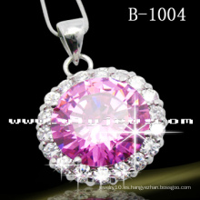 Collar rosado de la manera del círculo de la alta calidad (B-1004)